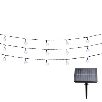 Grundig - LED Solarni lanac 100xLED/8 funkcija 15m topla bijela