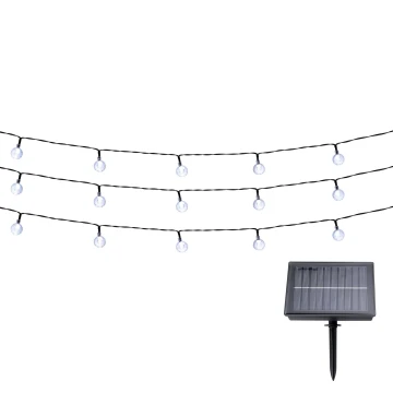 Grundig - LED Solarni lanac 100xLED/8 funkcija 15m topla bijela