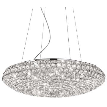 Ideal Lux - Kristalni luster na sajli KING 12xG9/40W/230V pr. 65 cm krom