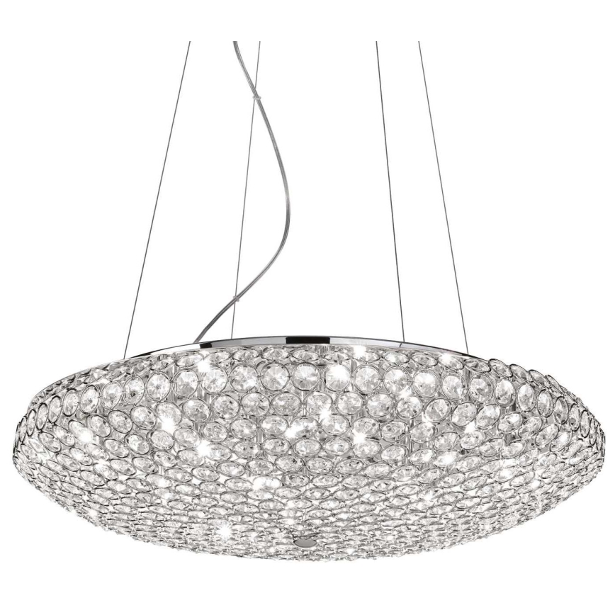 Ideal Lux - Kristalni luster na sajli KING 12xG9/40W/230V pr. 65 cm krom