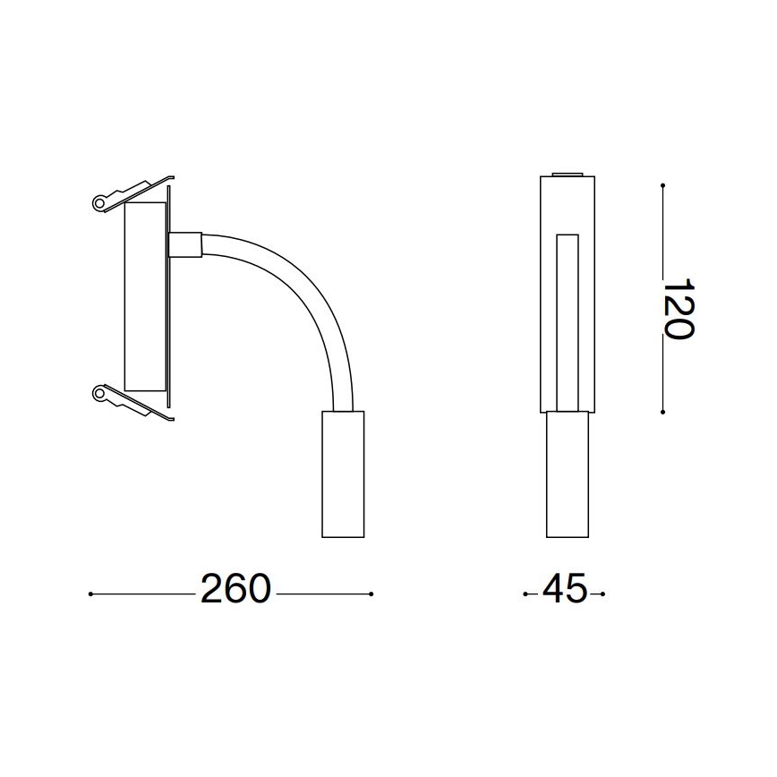 Ideal Lux - LED Fleksibilna lampica IO LED/3W/230V CRI 90 crna