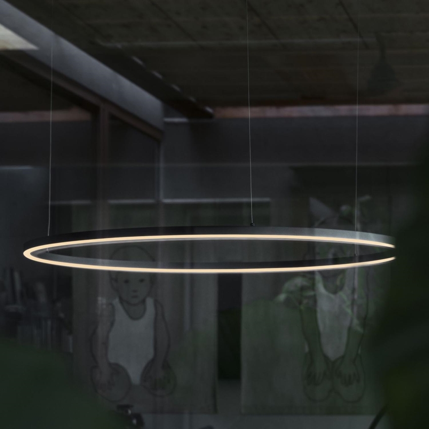 Ideal Lux - LED Luster na sajli ORACLE LED/89W/230V pr. 150 cm crna