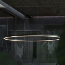 Ideal Lux - LED Luster na sajli ORACLE SLIM LED/32W/230V pr. 50 cm crna