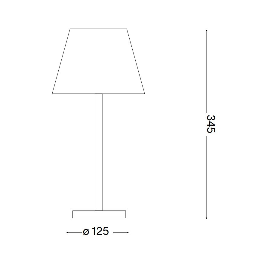 Ideal Lux - LED Prigušiva lampa na dodir LOLITA LED/2,8W/5V IP54 smeđa