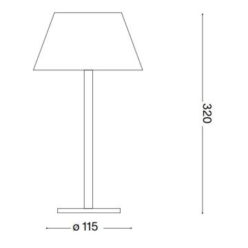 Ideal Lux - LED Prigušiva lampa na dodir PURE LED/1,5W/3,7V IP54 crna