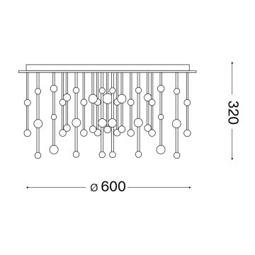 Ideal Lux - LED Prigušivi nadgradni luster ARMONY LED/61W/230V pr. 60 cm