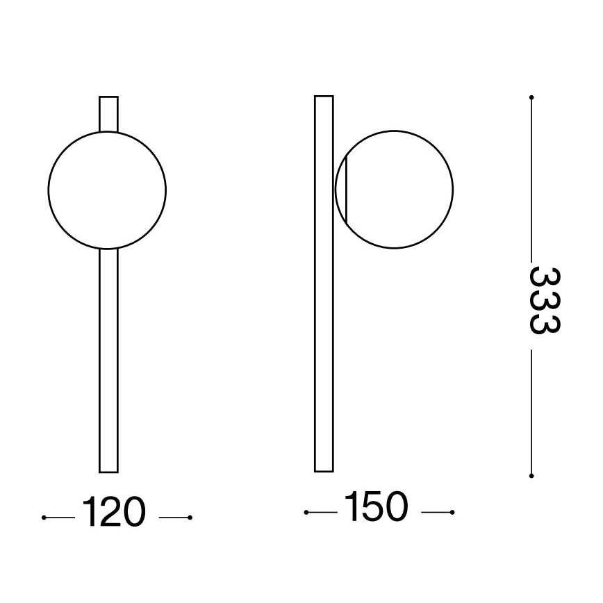 Ideal Lux - LED Zidna svjetiljka BINOMIO 1xG9/3W/230V zlatna