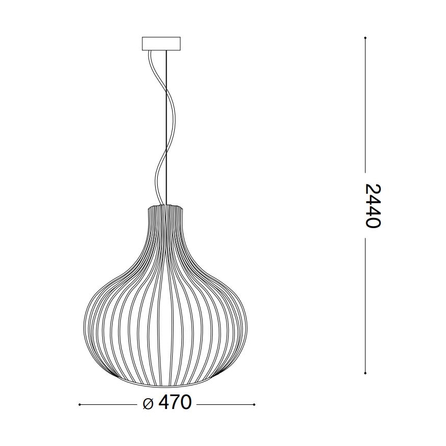 Ideal Lux - Luster na sajli ONION 1xE27/60W/230V pr. 47 cm