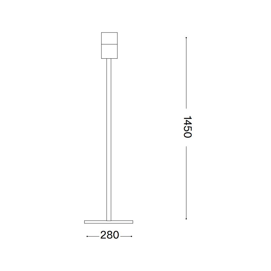 Ideal Lux - Noga lampe SET UP 1xE27/42W/230V crna