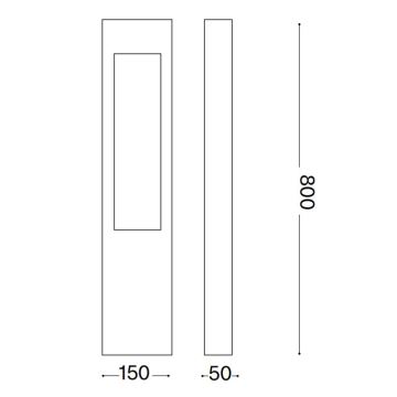 Ideal Lux - Vanjska lampa VEGA 1xG9/15W/230V 80 cm IP44 smeđa