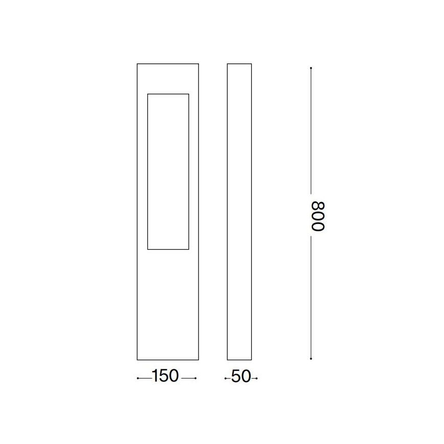 Ideal Lux - Vanjska lampa VEGA 1xG9/15W/230V 80 cm IP44 smeđa