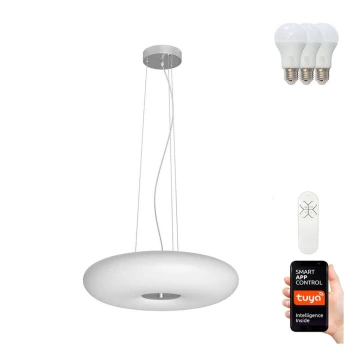 Immax NEO 07059L - LED RGBW Prigušivi luster na sajli FUENTE 3xE27/8,5W/100-240V 40 cm + daljinski upravljač Tuya