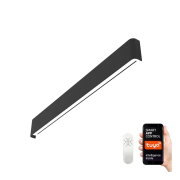 Immax NEO 07137-B - LED SMART Prigušiva zidna svjetiljka LINEA crna LED/40W/230V + daljinski upravljač 76 cm Tuya ZigBee