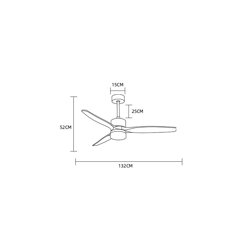 Immax NEO 07165-S - LED Stropni ventilator ELEGANTE LED/18W/230V hrast Wi-Fi Tuya + daljinski upravljač