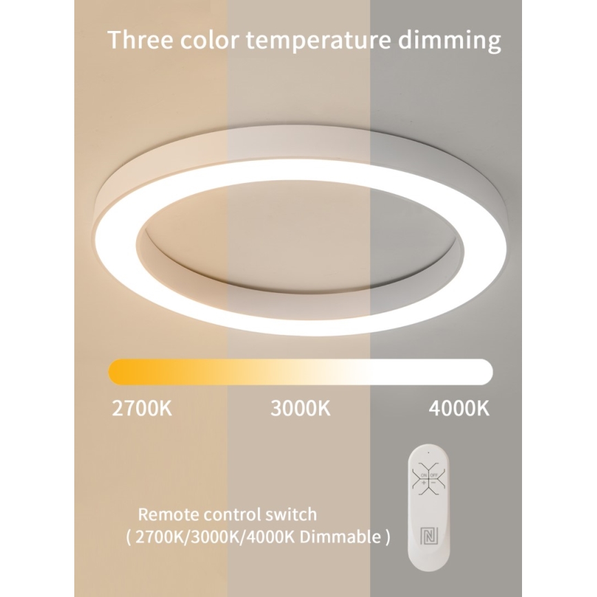 Immax NEO 07213L - LED Prigušiva stropna svjetiljka PASTEL LED/68W/230V 95 cm bijela Tuya + daljinski upravljač