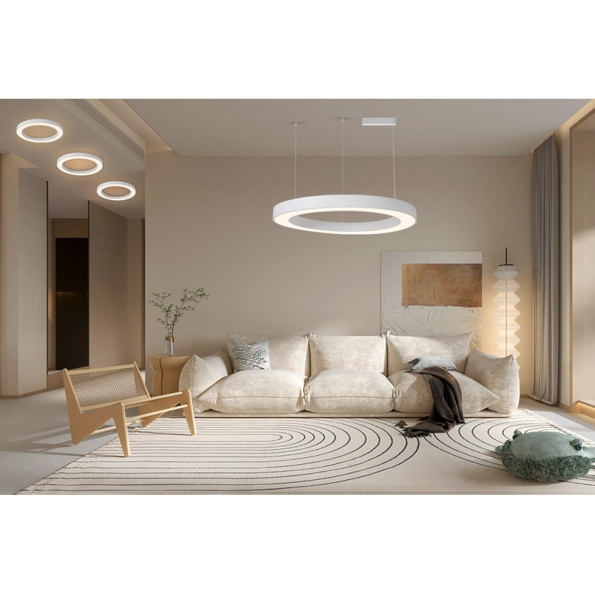 Immax NEO 07214L - LED Prigušivi luster na sajli PASTEL LED/68W/230V 2700-6500K bijela 95 cm Tuya + daljinski upravljač