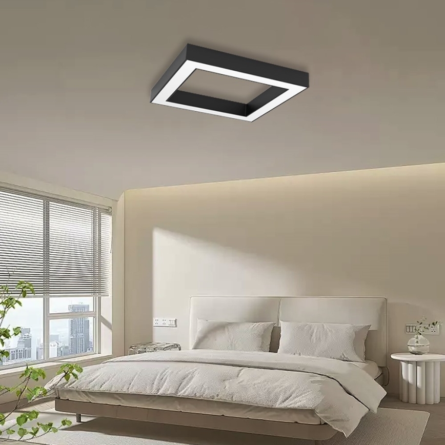 Immax NEO 07239L - LED Prigušiva stropna svjetiljka CANTO LED/60W/230V crna Tuya + daljinski upravljač