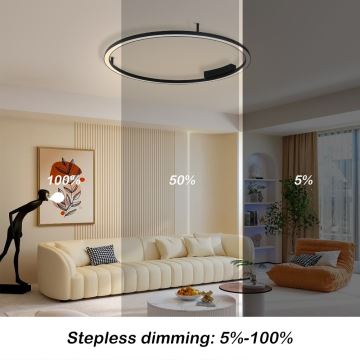 Immax NEO 07246-80 - LED Prigušiva stropna svjetiljka FINO LED/55W/230V 80cm Tuya + daljinski upravljač