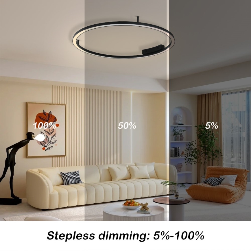 Immax NEO 07246-80 - LED Prigušiva stropna svjetiljka FINO LED/55W/230V 80cm Tuya + daljinski upravljač