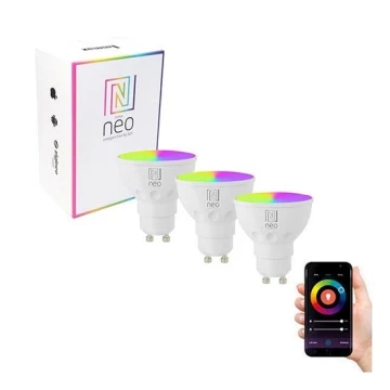 Immax NEO 07724C - SET 3x LED RGB+CCT Prigušiva žarulja GU10/5,5W/230V 2700K Wi-Fi Tuya