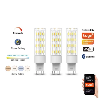 Immax NEO 07763C - SET 3x LED Prigušiva žarulja NEO LITE G9/4W/230V 2700-6500K Wi-Fi Tuya