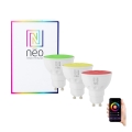 Immax NEO 07777C - SET 3x LED RGB+CCT Prigušiva žarulja GU10/4,8W/230V Tuya