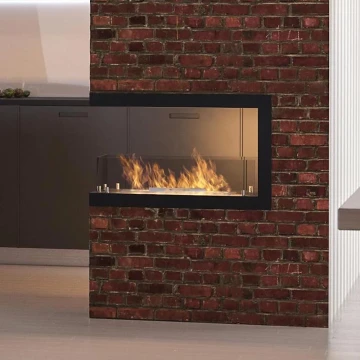 InFire - Kutni BIO kamin 80x50 cm 3kW dvostrani