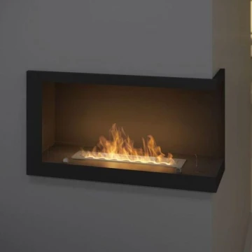 InFire - Kutni BIO kamin 84x54 cm 3kW crna