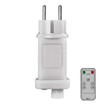 Izvor napajanja za povezive božićne lampice 230V IP44 + daljinski upravljač