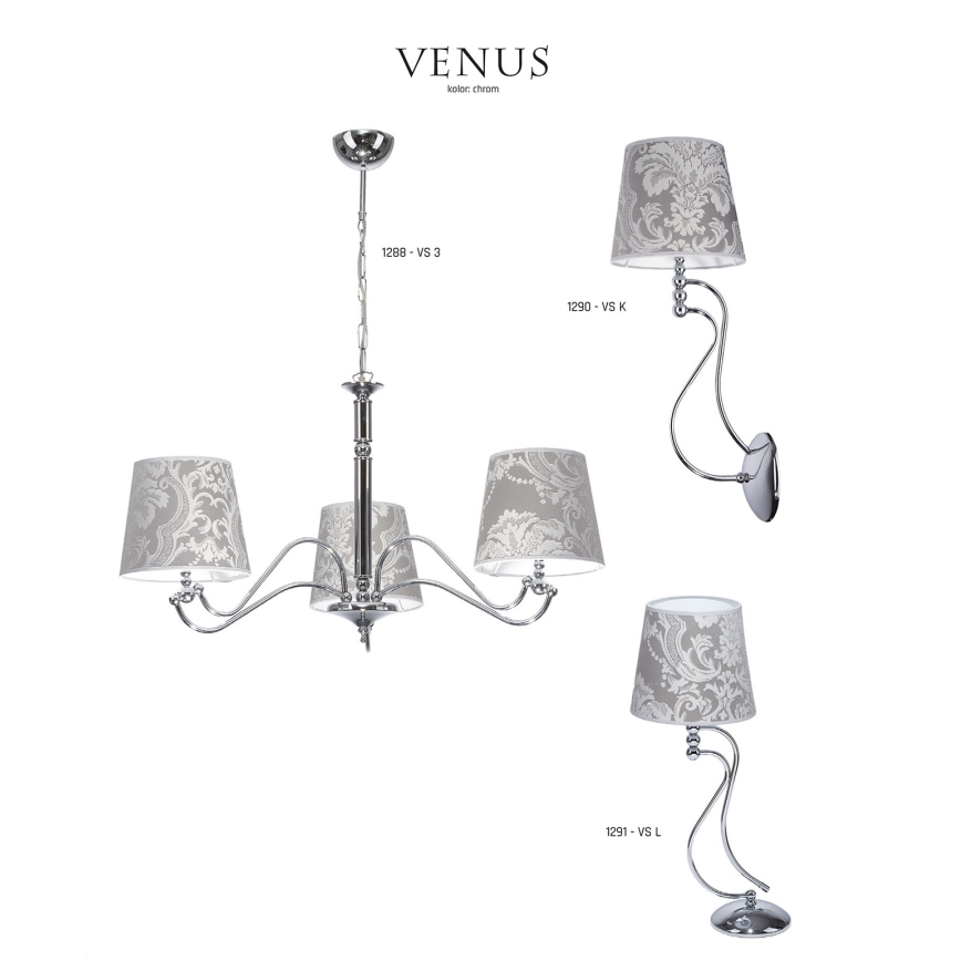 JUPITER 1289-VS5 - Viseća svjetiljka VENUS 5xE27/60W