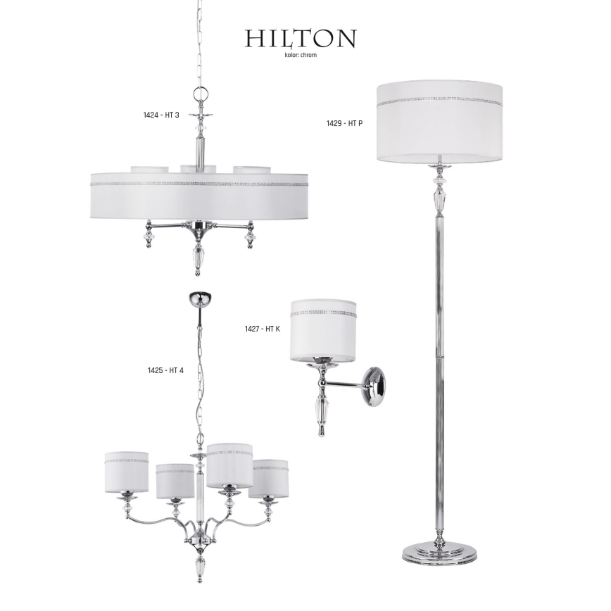 Jupiter 1425- Luster na lancu HILTON 4xE27/60W/230V