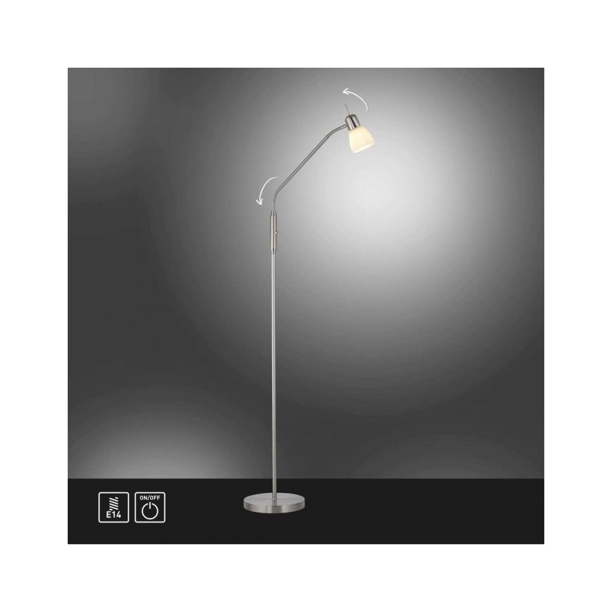 JUST LIGHT. 11956-55 - Podna lampa KARO 1xE14/40W/230V krom