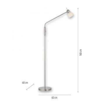 JUST LIGHT. 11956-55 - Podna lampa KARO 1xE14/40W/230V krom