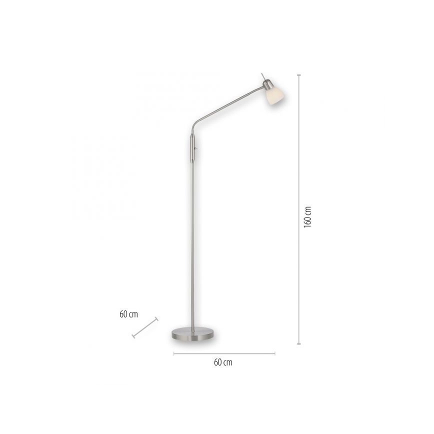 JUST LIGHT. 11956-55 - Podna lampa KARO 1xE14/40W/230V krom