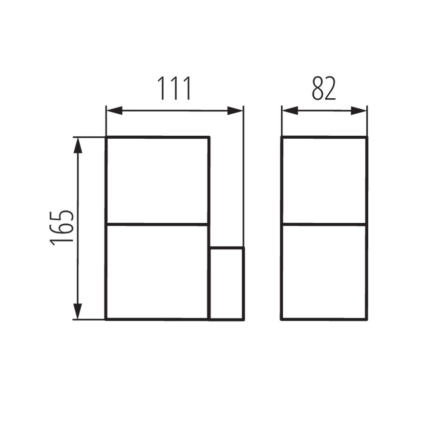 Kanlux 29010 - Vanjska zidna svjetiljka VADRA 1xE27/11W/230V IP44