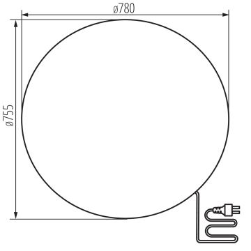 Vanjska lampa STONO 1xE27/25W/230V pr. 78 cm IP65