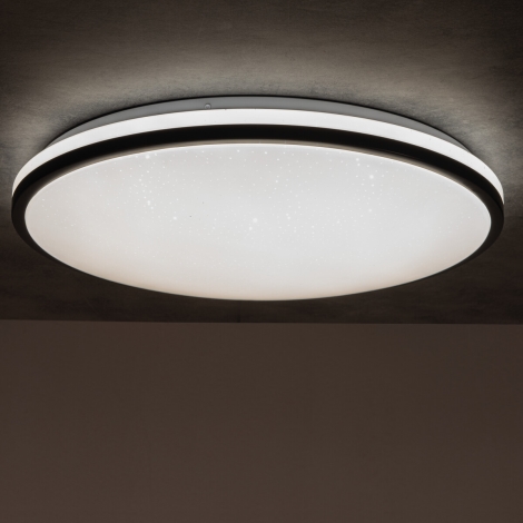 LED Prigušiva stropna svjetiljka ARVOS LED/37W/230V crna + daljinski upravljač