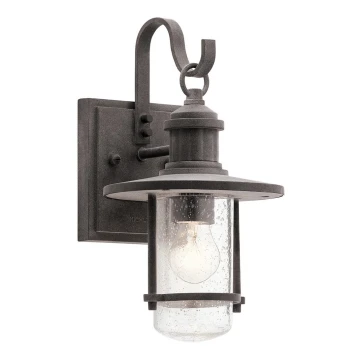 Kichler - Vanjska zidna svjetiljka RIVERWOOD 1xE27/60W/230V IP44 antracit