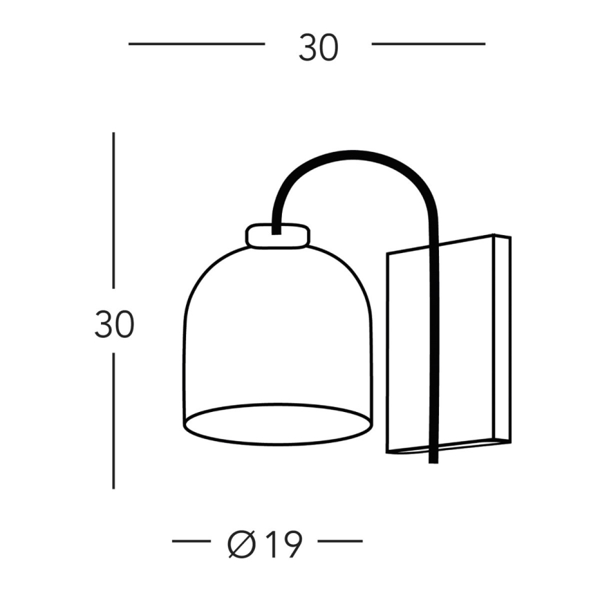 Kolarz A1352.61.Au - Zidna lampa NONNA 1xE27/60W/230V hrast/bijela/zlatna