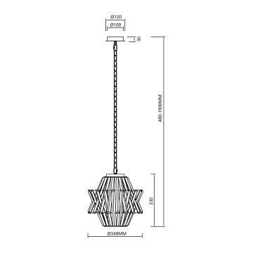 Kristalni luster na lancu CROWN 4xE14/40W/230V krom