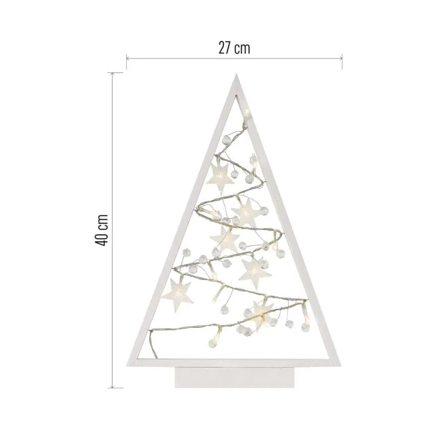 LED Božićna dekoracija 15xLED/2xAA drvce