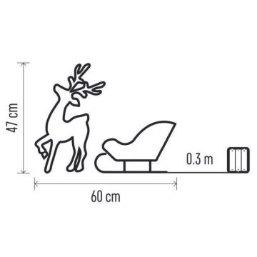 LED Božićna dekoracija LED/3xAA topla bijela