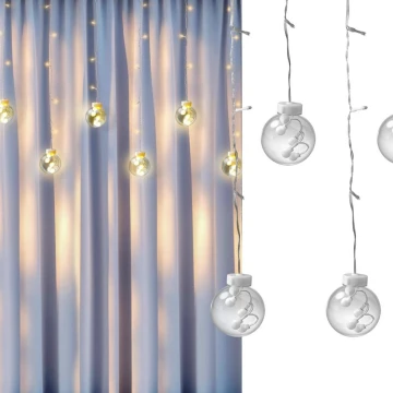 LED Božićna svjetlosna zavjesa WISH BALLS 108xLED/8 funkcija 4,5 m topla bijela