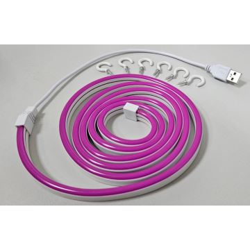 LED Fleksibilna traka NEON LED/5V USB 1,8 m ljubičasta