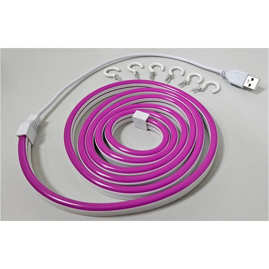 LED Fleksibilna traka NEON LED/5V USB 1,8 m ljubičasta