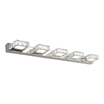 LED Kristalna zidna svjetiljka ROMANCE 5xLED/3W/230V krom