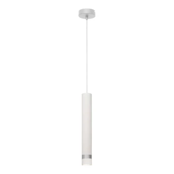 LED Luster na sajli TUBA 1xGU10/4,8W/230V bijela/mat krom