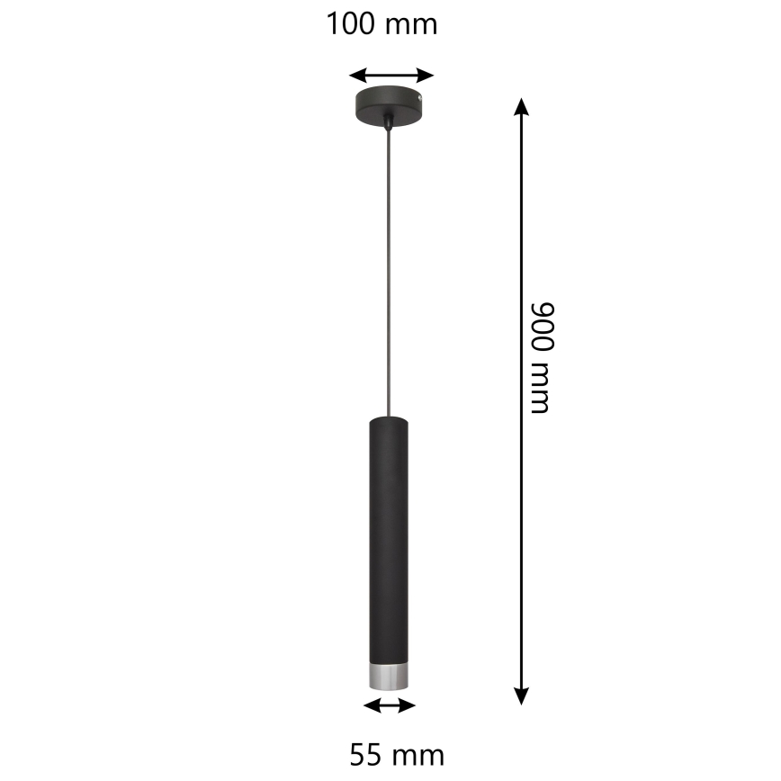 LED Luster na sajli TUBA 1xGU10/4,8W/230V