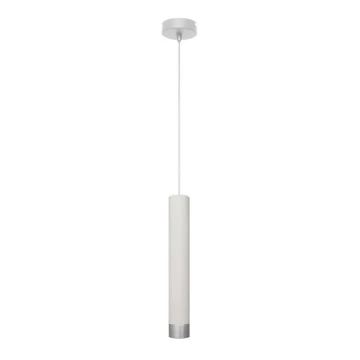 LED Luster na sajli TUBA 1xGU10/6,5W/230V bijela/mat krom