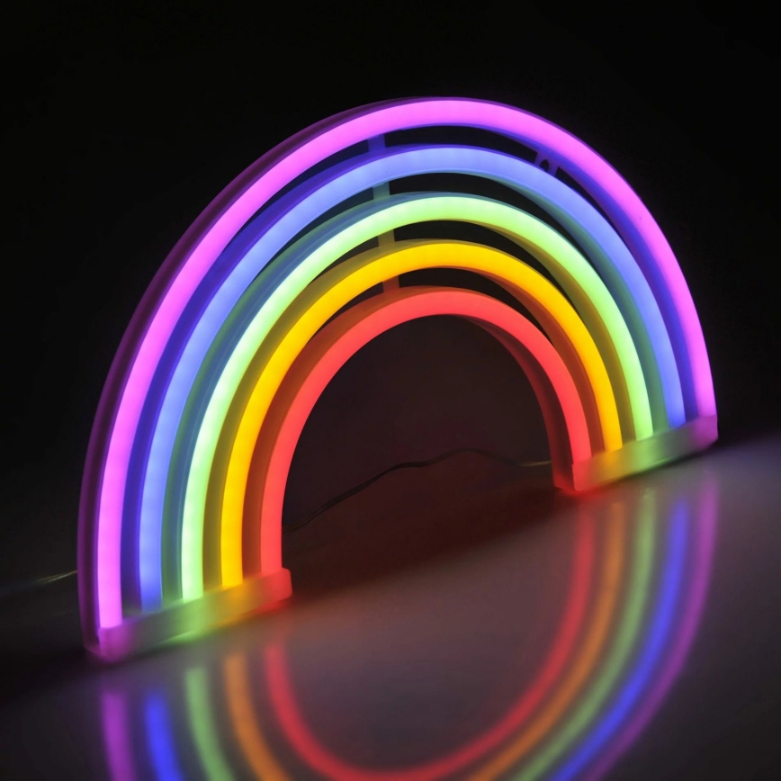 LED Neonska zidna dekoracija RAINBOW LED/3W/3xAA multicolor